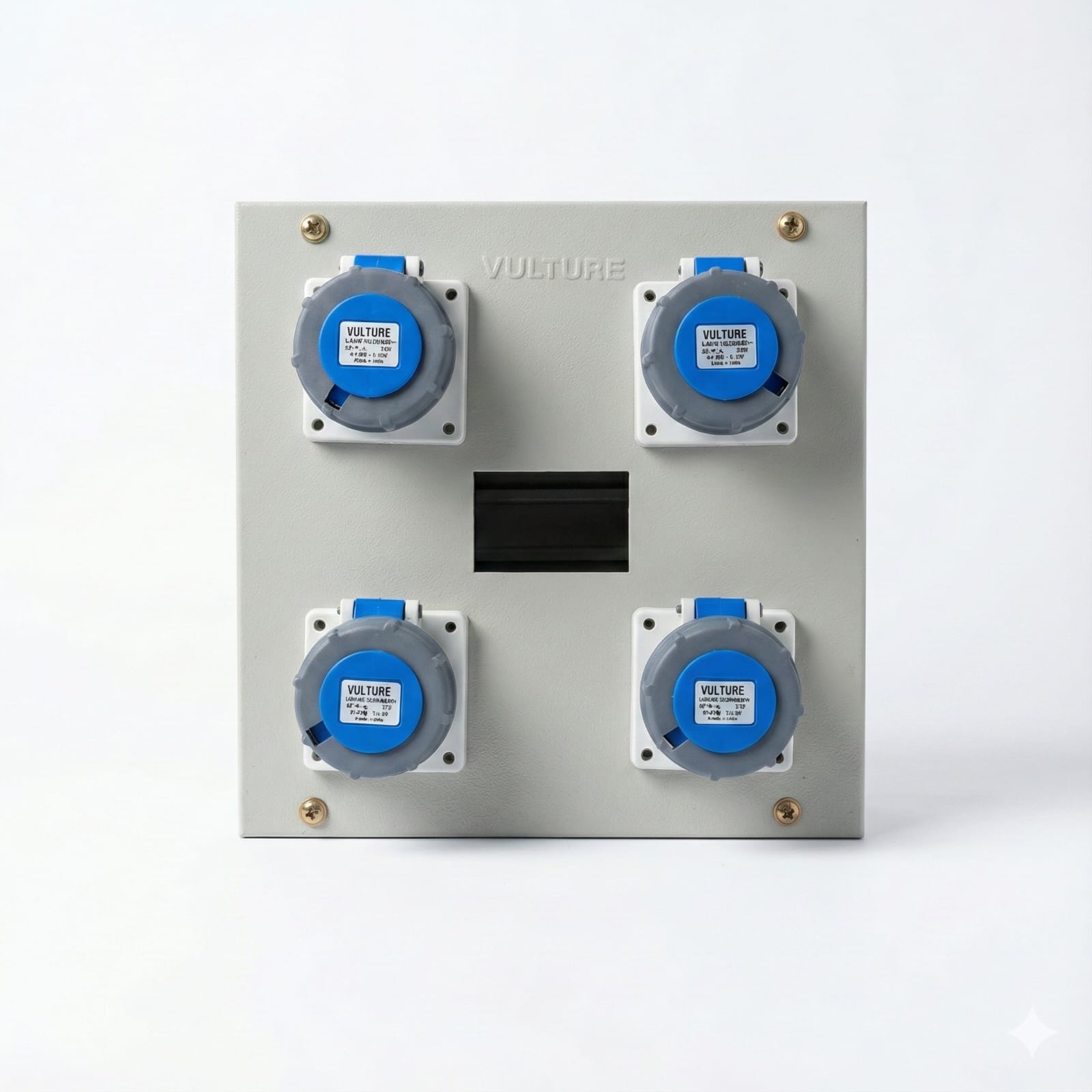 Wall-Mounted Industrial Socket Boxes (Metal Power Distribution Enclosures) - Image 1